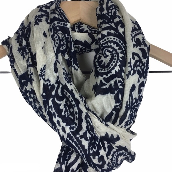 2 Scarf Lot FOREVER 21 Floral Paisley Sheer Fringe Tribal Southwestern Boho Cozy - Picture 11 of 16